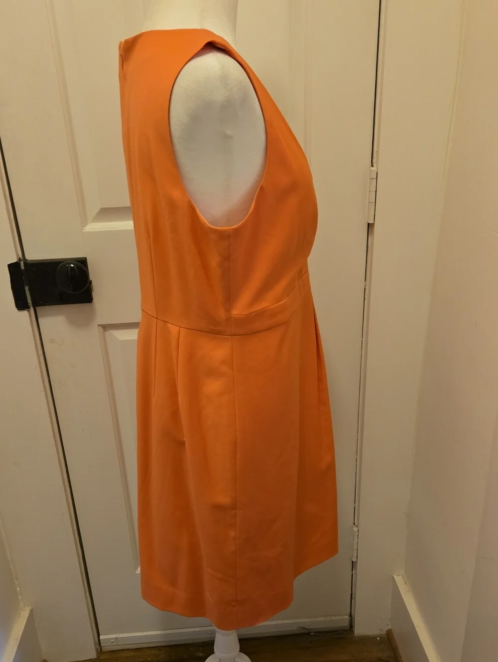 J Crew Sleeveless Coral V-Neck Pleated Women’s Dress 12P